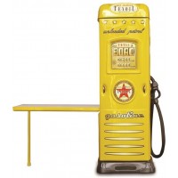 Dulap cu Birou in forma de Statie Clasica de Carburant Gas Pump Galben